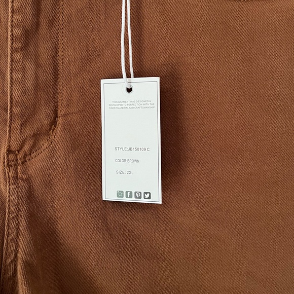 NWT Judy Blue Mid-Rise Cut Off Frayed Brown Shorts - Picture 10 of 10